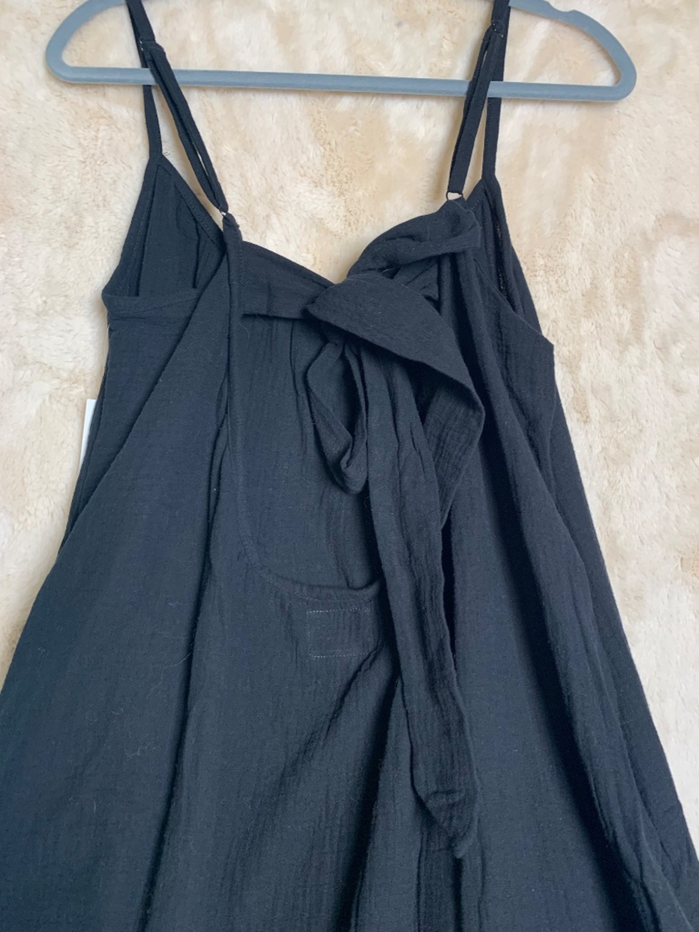 NWT XL/XXL Sol Angeles cotton gauze black dress - ties in back summer vibes - Picture 4 of 15